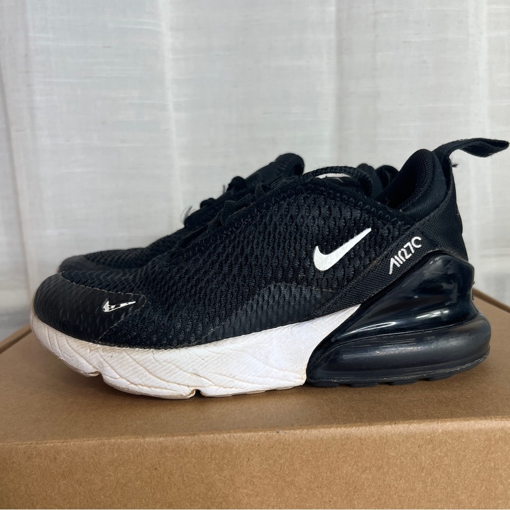 Nike Kids Black and White Air Max 270 Sneakers